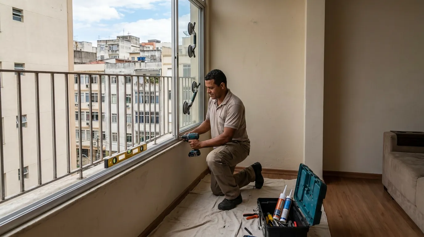 Sacada de Vidro para Apartamento em Taboão da Serra‑SP